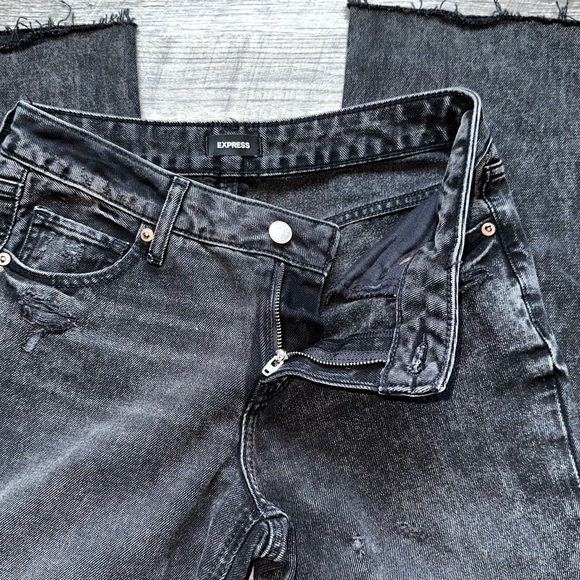 NWOT Express modern straight low rise black jeans women’s size 2 short - Picture 5 of 16